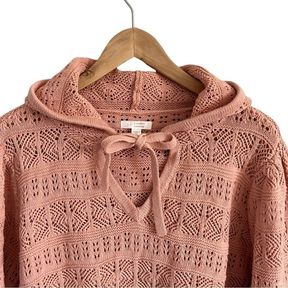 New without Tags. Lauren Conrad Ladies Spring Peach Hoodie Sweater Size … - Picture 3 of 3